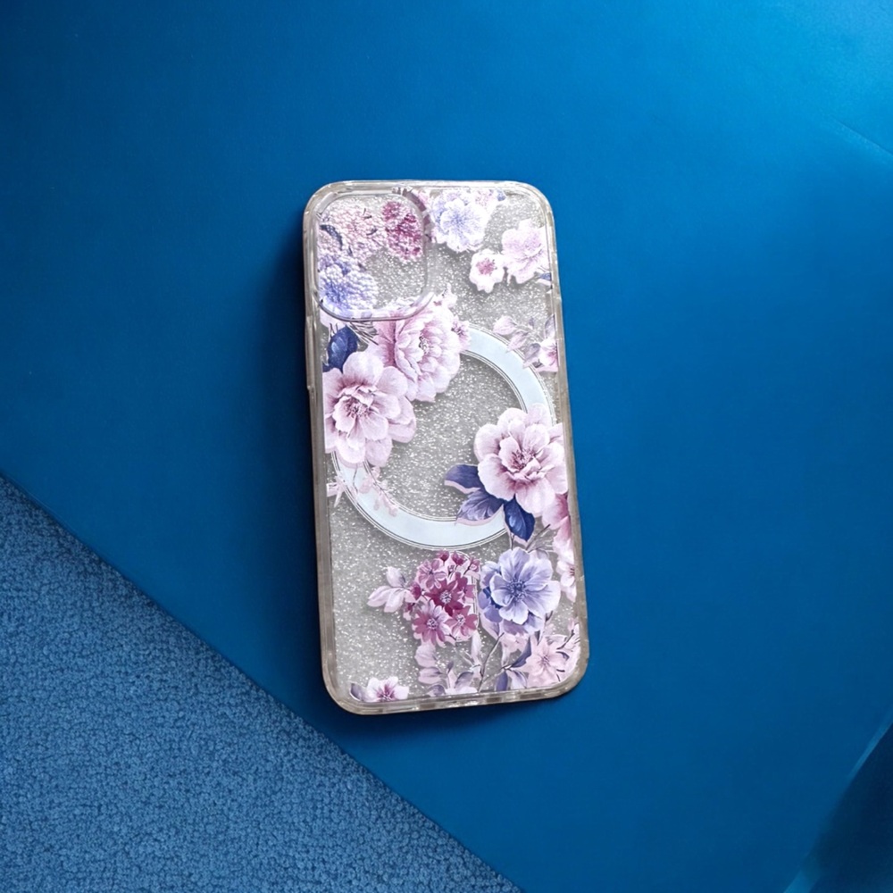 Floral Glitter Phone Case